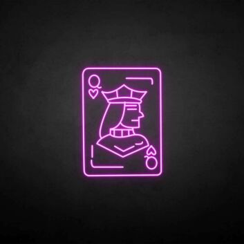 &#39;Hearts Q&#39; neon sign