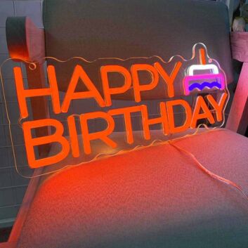 HAPPY BIRTHDAY Celebration Neon Sign