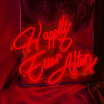 Happily Ever After Wedding Decor Neon Sign