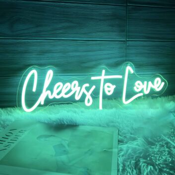 Cheers to Love Neon Sign for Our Romantic Life