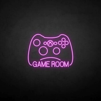 &#39;GAME ROOM2&#39; neon sign