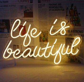 Life is Beautiful Wedding Neon Sign