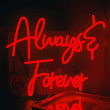 Always and Forever Wedding Neon Sign