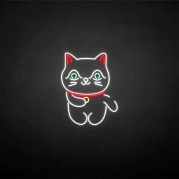 &#39;Lucky Cat&#39; neon sign