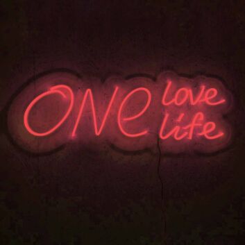 One Love One Life Wedding Neon Sign