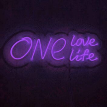 One Love One Life Wedding Neon Sign