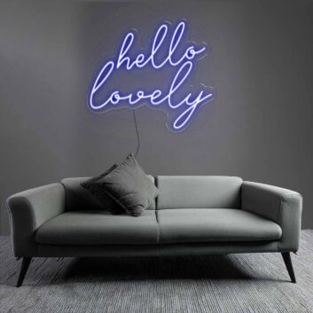 Charming Hello Lovely LED Neon Sign