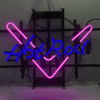 Hot Rock Cool Iron Frame Neon Sign