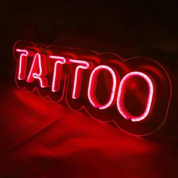 Fine Tattoo Shop Sign Neon