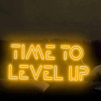 Time to Level Up Gamer Neon Sign