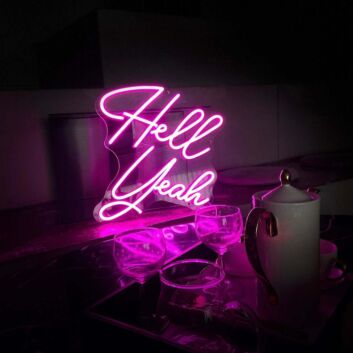 Hello yeah neon sign