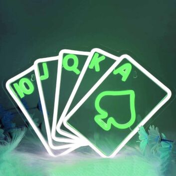 Playing Cards Game Neon Sign