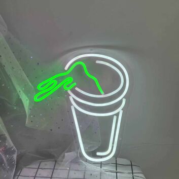 Handheld Coffee Cup Neon Sign