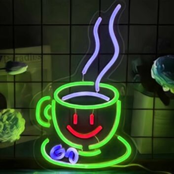 Cute Coffee Cup Neon Sign