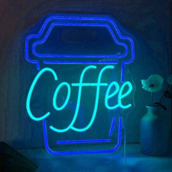 Customize Portable Coffee Cup Neon Sign