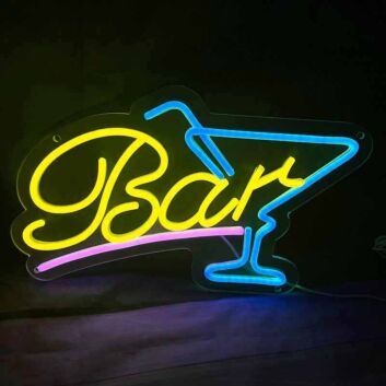 Customize Cocktail Glass Neon Sign