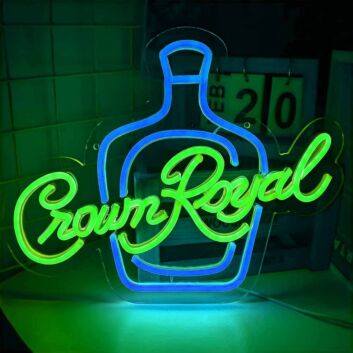 Crown Royal Bottle LED Neon Sign