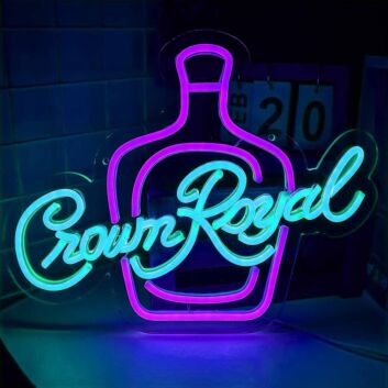 Crown Royal Bottle LED Neon Sign