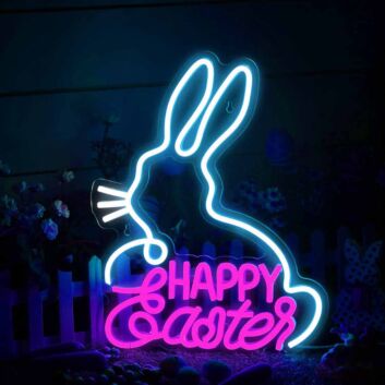 Cute Easter Bunny Neon Sign