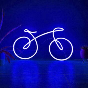 Abstract Line Bicycle Neon Sign