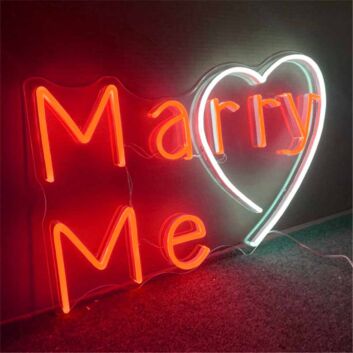 Marry Me Wedding Neon Sign