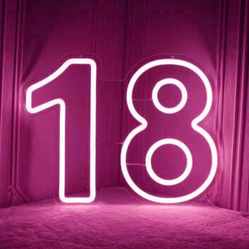 Number Birthdays LED Neon Sign