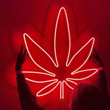 Cannabis Leaf LED Neon Sign