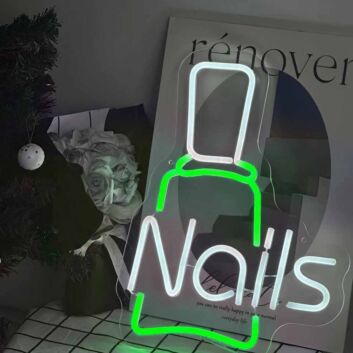Customize Sleek Nail Polish Bottle Neon Sign