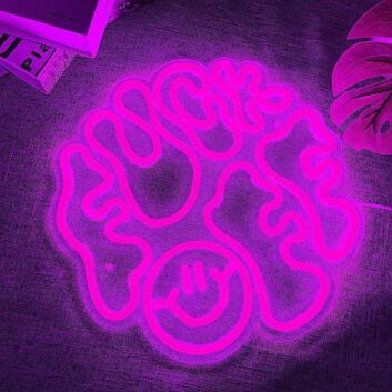 Fuck Off Bold Abstract Lines Neon Sign