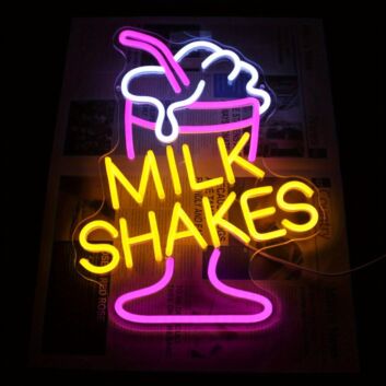 Customize Milk Shakes Ice Cream Refreshing Neon Sign