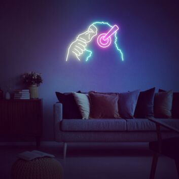 Music Chimpanzee With Headphones Neon Sign for Music Lovers