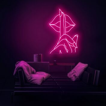 Secret Lips Neon Sign for Bold and Unique Decor