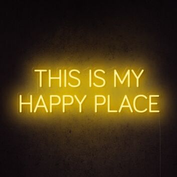 This Is My Happy Place Neon Sign for Personal and Cozy Spaces