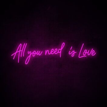 All You Need Is Love Neon Sign for Positive and Loving Spaces