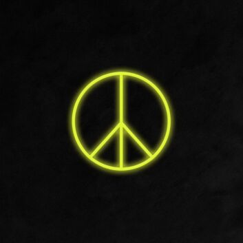 Peace Sign Neon Sign for Positive and Peaceful Spaces