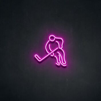 Ice Hockey Neon Sign for Sports Lovers and Fun Spaces