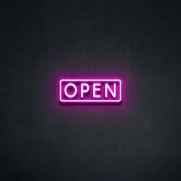 Open V2 Neon Sign for Welcoming Spaces
