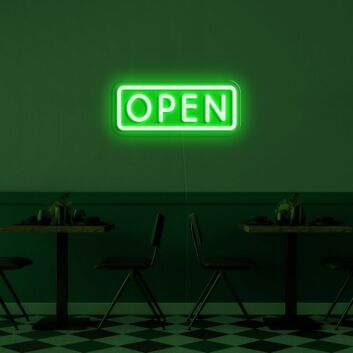 Open V2 Neon Sign for Welcoming Spaces