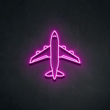 Airplane Neon Sign for Travel Enthusiasts and Fun Decor