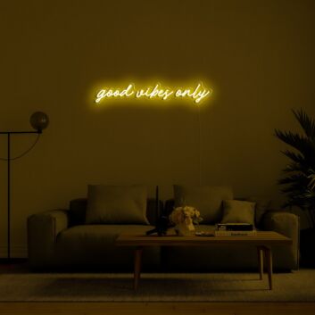 Good Vibes Only Neon Sign for Positive and Happy Spaces