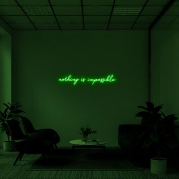 Nothing Is Impossible Serif Neon Sign for Inspirational Spaces