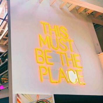 This Must Be The Place Neon Quotes Neon Sign for Modern Living Rooms