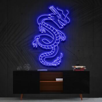Coiled Dragon LED Neon Sign