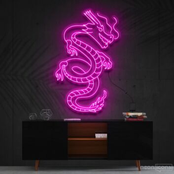 Coiled Dragon LED Neon Sign