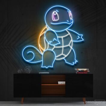 Squirtle Neon Sign for Anime Fans and Fun Spaces