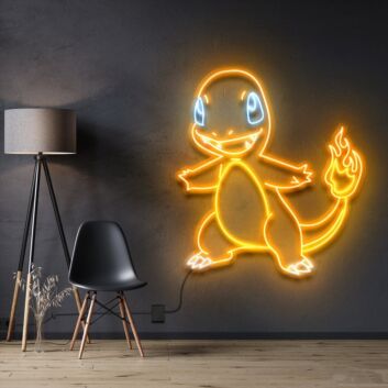 Charmander Neon Sign for Anime Fans and Fun Spaces