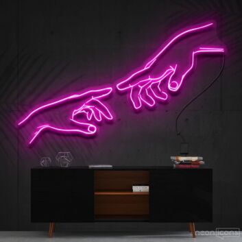 The Creation Of Adam Neon Sign for Art Lovers and Classic Decor