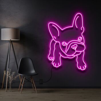 French Bulldog Puppy Neon Sign for Dog Lovers and Pet Spaces