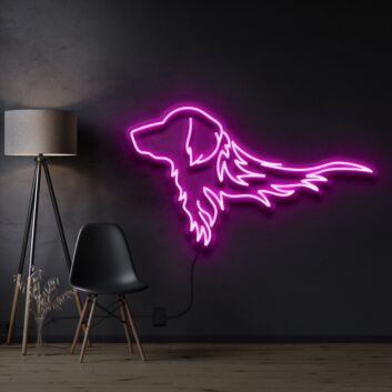 Golden Retriever Neon Sign for Dog Lovers and Pet Spaces
