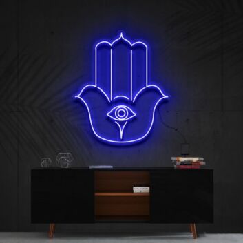 Hamsa Neon Sign for Protection and Positive Energy